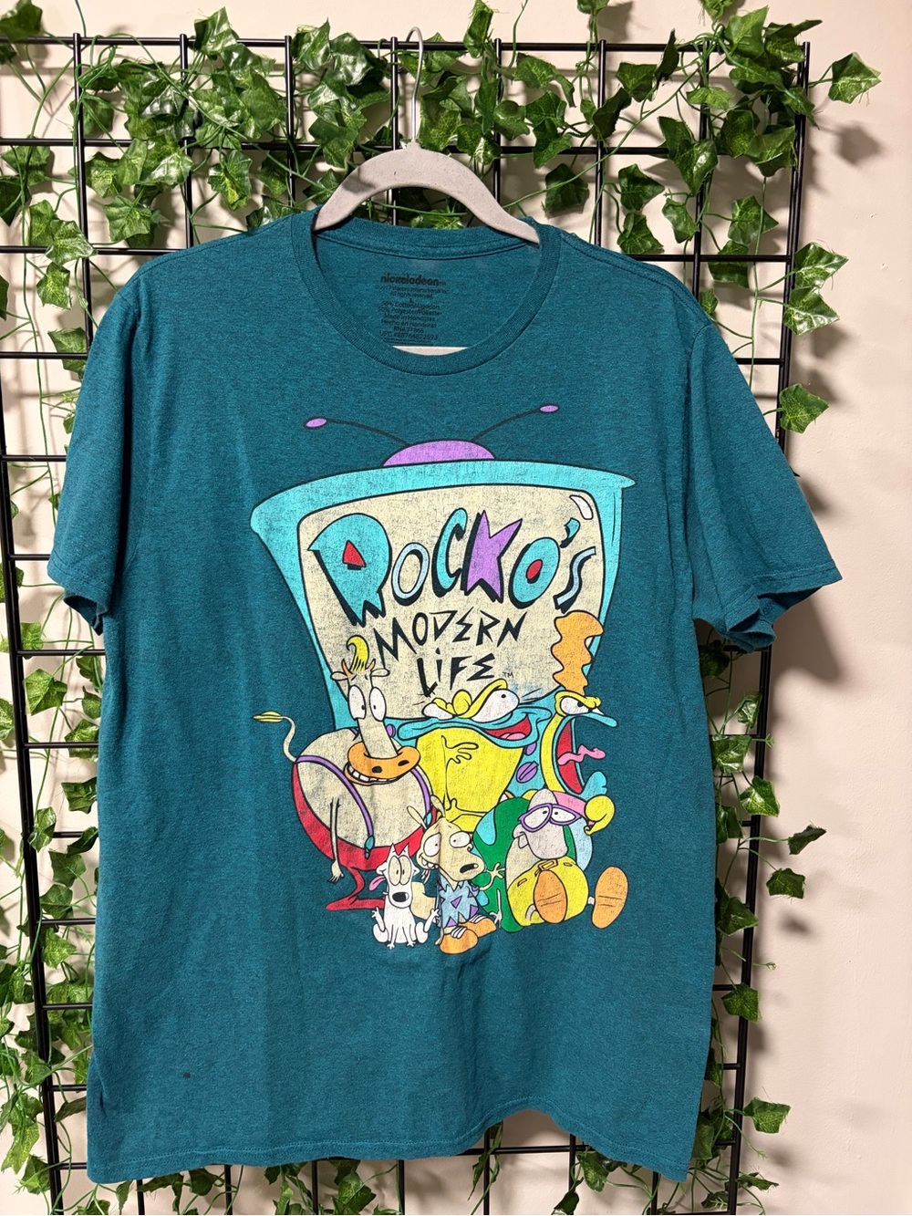 Nickelodeon Teal Rocko's Modern Life Cartoon Tee